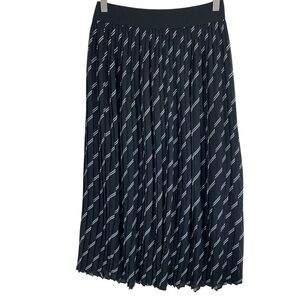 SUZY SHIER Elegant Black&white Pleated Skirt size small